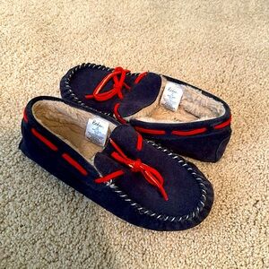 Boden Boy’s Suede Faux Fur Warm Moccasin Slippers